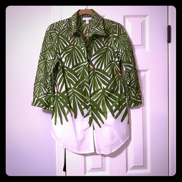 Charter Club Tops - Charter Club Cotton Button Down Shirt-Small